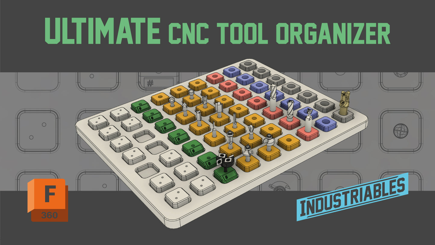 Parametric Organizer Tray for CNC and Router Cutting Tools - Fusion 360 File