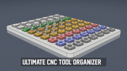 Parametric Organizer Tray for CNC and Router Cutting Tools - Fusion 360 File